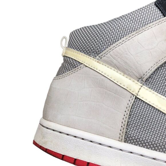 Vintage 2008 Nike Dunk High Patent Toe Grey Sunburst Size 10 - Picture 9 of 16